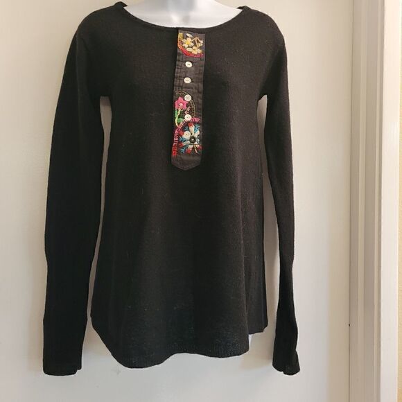 Free people wool embroidered top - Picture 1 of 4